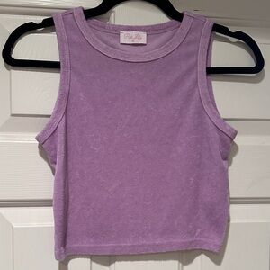 Pink Lily small Lavender Crop Top.  Like new